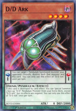 D/D Ark (ROTD-EN084) - Rise of the Duelist 1st Edition - Premium Yugioh Single from Konami - Just $0.25! Shop now at Game Crave Tournament Store