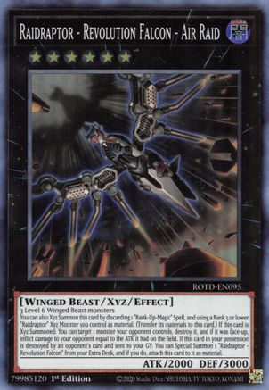 Raidraptor - Revolution Falcon - Air Raid (ROTD-EN095) - Rise of the Duelist 1st Edition - Premium Yugioh Single from Konami - Just $0.43! Shop now at Game Crave Tournament Store