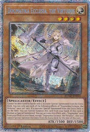 Dogmatika Ecclesia, the Virtuous (Starlight Rare) (ROTD-EN005) - Rise of the Duelist 1st Edition - Premium Yugioh Single from Konami - Just $117.74! Shop now at Game Crave Tournament Store