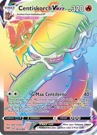 Centiskorch VMAX 191/189 - Darkness Ablaze Holofoil - Premium Pokemon Single from Nintendo - Just $4.97! Shop now at Game Crave Tournament Store