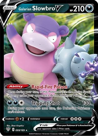 Galarian Slowbro V 99/189 - Darkness Ablaze Holofoil - Premium Pokemon Single from Nintendo - Just $0.50! Shop now at Game Crave Tournament Store