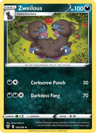 Zweilous 109/189 - Darkness Ablaze - Premium Pokemon Single from Nintendo - Just $0.25! Shop now at Game Crave Tournament Store