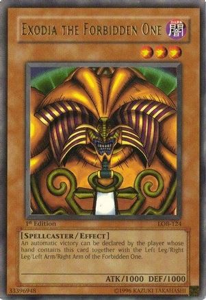 Exodia the Forbidden One (LOB-124) - The Legend of Blue Eyes White Dragon Unlimited - Premium Yugioh Single from Konami - Just $20.97! Shop now at Game Crave Tournament Store