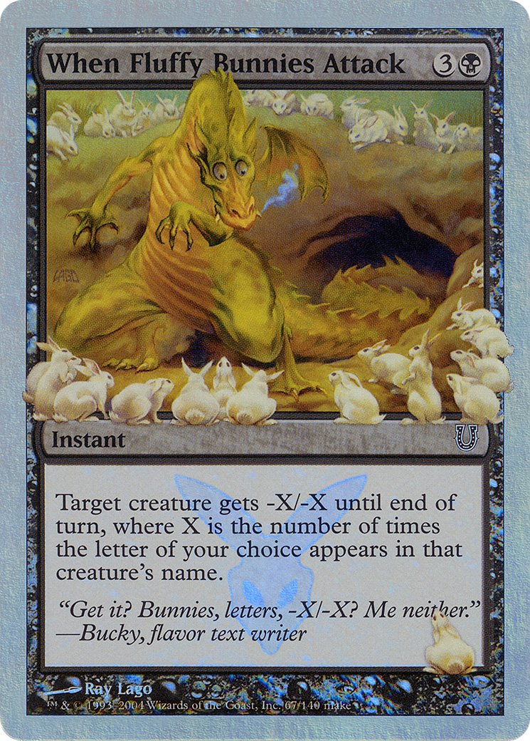 When Fluffy Bunnies Attack (UNH-67★) - Unhinged Foil - Premium MTG Single from Wizards of the Coast - Just $2.12! Shop now at Game Crave Tournament Store