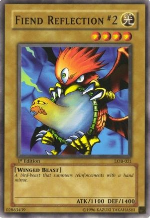 Fiend Reflection #2 (LOB-021) - The Legend of Blue Eyes White Dragon 1st Edition - Premium Yugioh Single from Konami - Just $0.94! Shop now at Game Crave Tournament Store