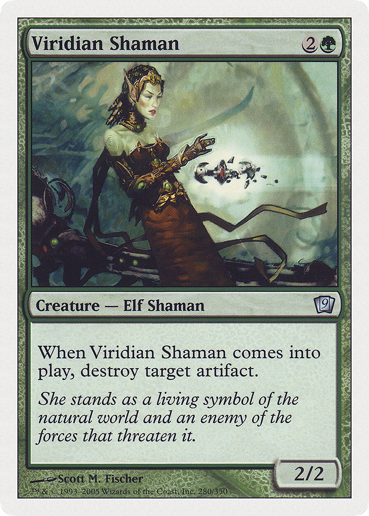 Viridian Shaman (9ED-280) - Ninth Edition - Premium MTG Single from Wizards of the Coast - Just $0.25! Shop now at Game Crave Tournament Store