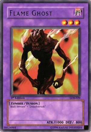 Flame Ghost (LOB-029) - The Legend of Blue Eyes White Dragon 1st Edition - Premium Yugioh Single from Konami - Just $7.58! Shop now at Game Crave Tournament Store