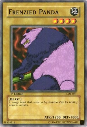 Frenzied Panda (LOB-081) - The Legend of Blue Eyes White Dragon 1st Edition - Premium Yugioh Single from Konami - Just $0.68! Shop now at Game Crave Tournament Store
