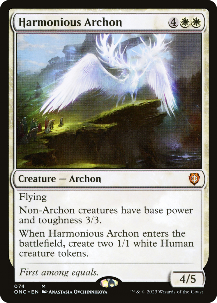 Harmonious Archon (ONC-074) - Phyrexia: All Will Be One Commander - Premium MTG Single from Wizards of the Coast - Just $0.08! Shop now at Game Crave Tournament Store
