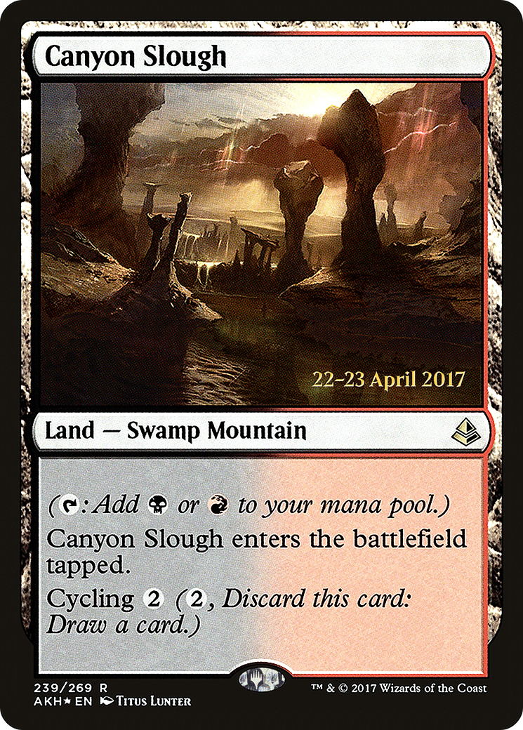 Canyon Slough (PAKH-239S) - Amonkhet Promos Foil - Premium MTG Single from Wizards of the Coast - Just $1.07! Shop now at Game Crave Tournament Store