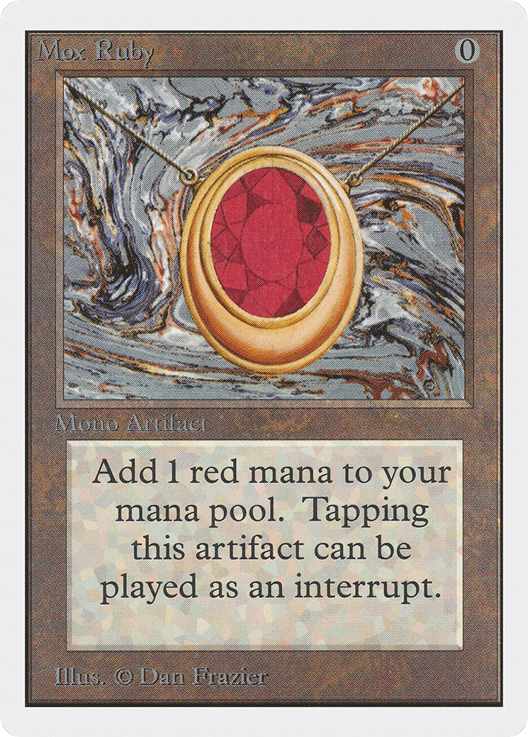 Mox Ruby (2ED-265) - Unlimited Edition - Premium MTG Single from Wizards of the Coast - Just $816.06! Shop now at Game Crave Tournament Store