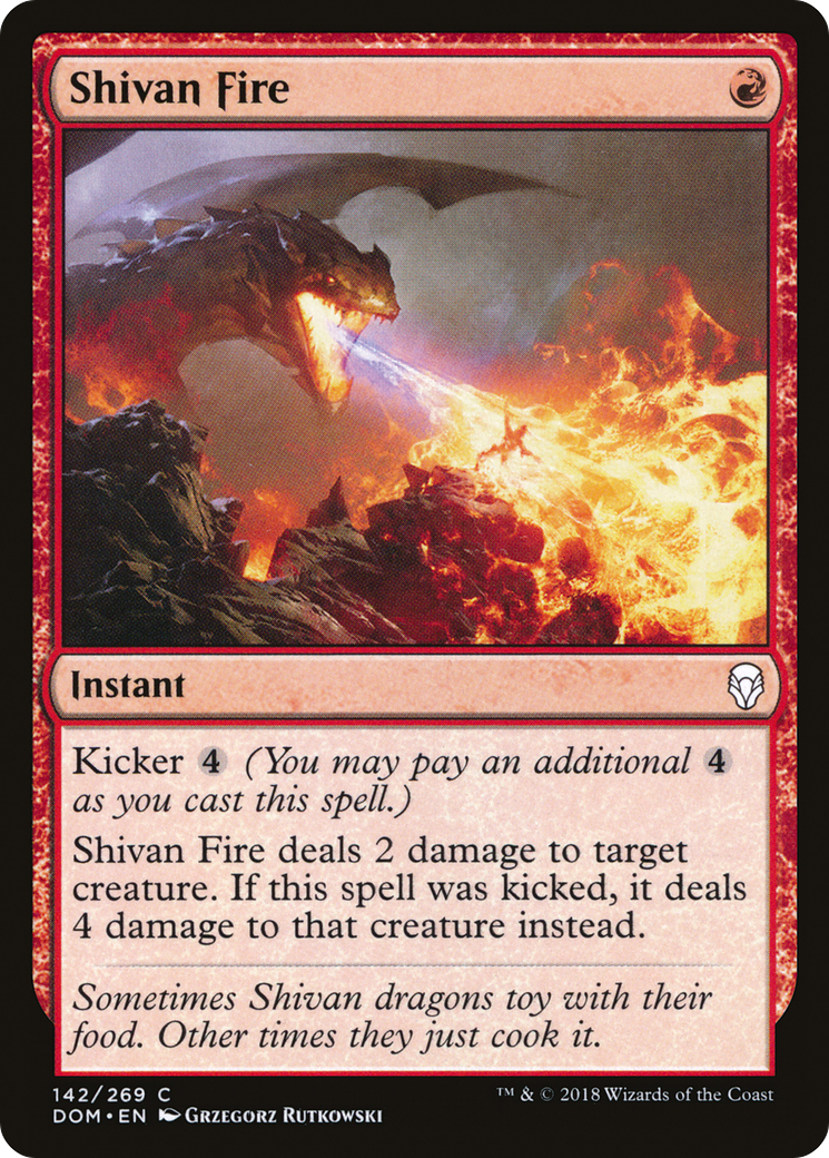 Shivan Fire (DOM-142) - Dominaria - Premium MTG Single from Wizards of the Coast - Just $0.08! Shop now at Game Crave Tournament Store
