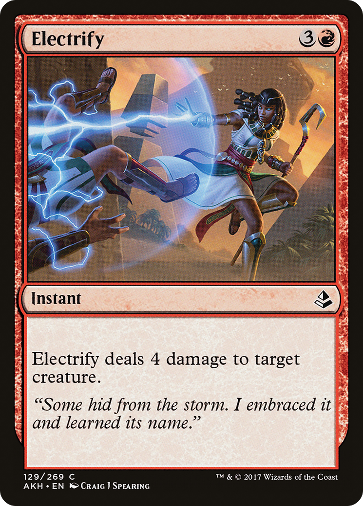 Electrify (AKH-129) - Amonkhet Foil - Premium MTG Single from Wizards of the Coast - Just $0.08! Shop now at Game Crave Tournament Store