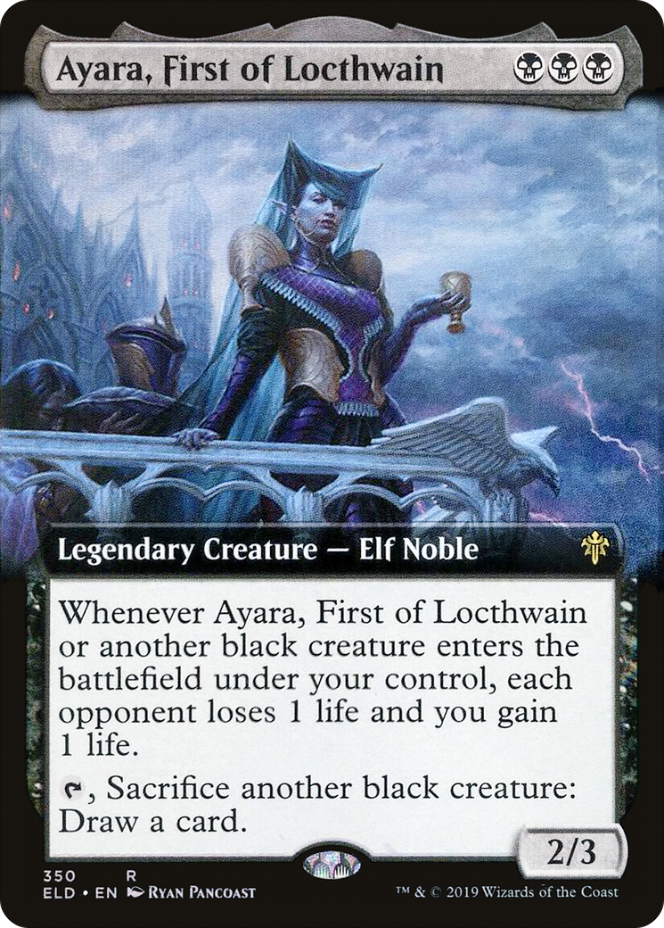 Ayara, First of Locthwain (ELD-350) - Throne of Eldraine: (Extended Art) - Premium MTG Single from Wizards of the Coast - Just $2.04! Shop now at Game Crave Tournament Store
