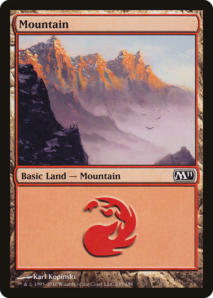 Mountain (M11-245) - Magic 2011 - Premium MTG Single from Wizards of the Coast - Just $0.08! Shop now at Game Crave Tournament Store