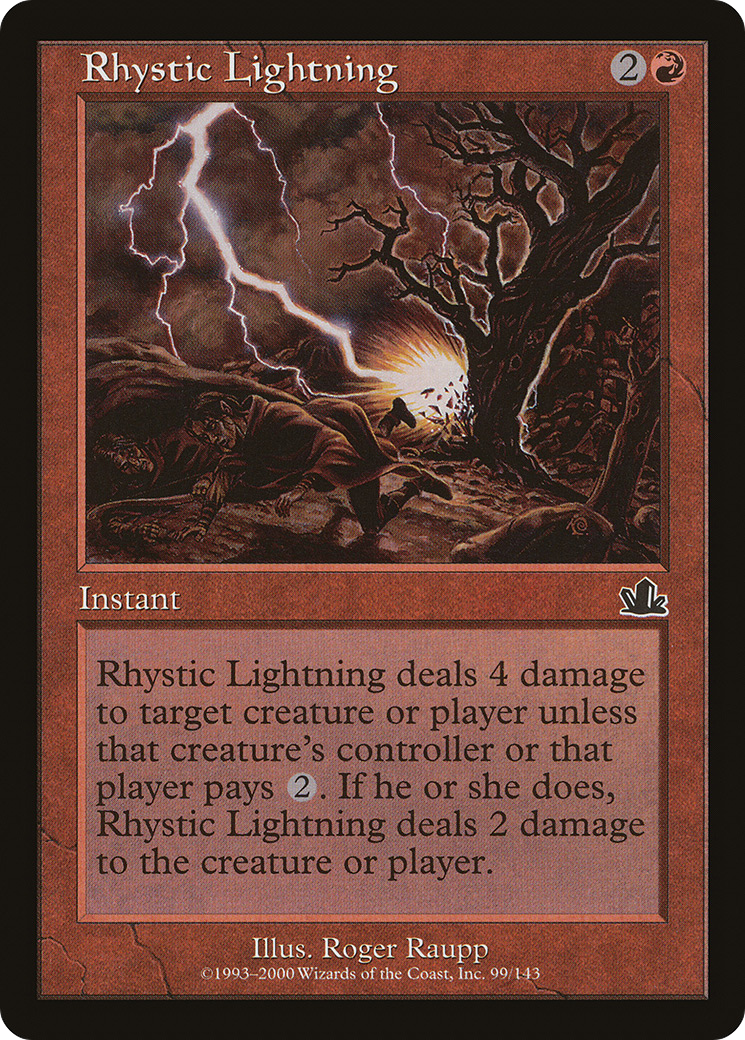 Rhystic Lightning (PCY-099) - Prophecy Foil - Premium MTG Single from Wizards of the Coast - Just $0.46! Shop now at Game Crave Tournament Store