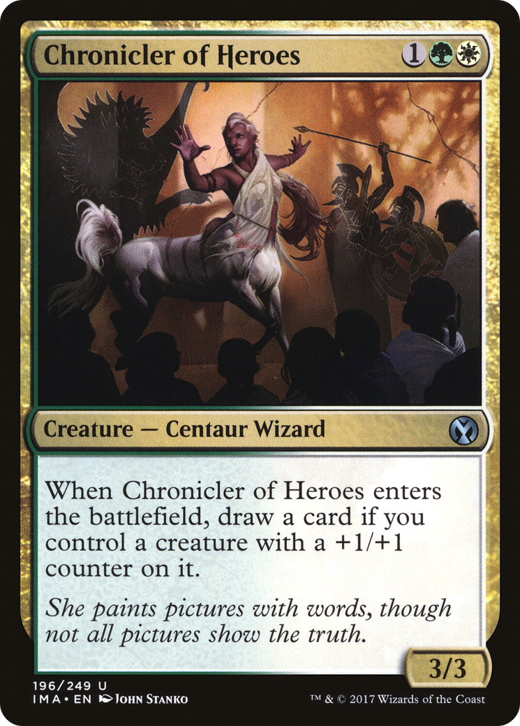 Chronicler of Heroes (IMA-196) - Iconic Masters - Premium MTG Single from Wizards of the Coast - Just $0.08! Shop now at Game Crave Tournament Store