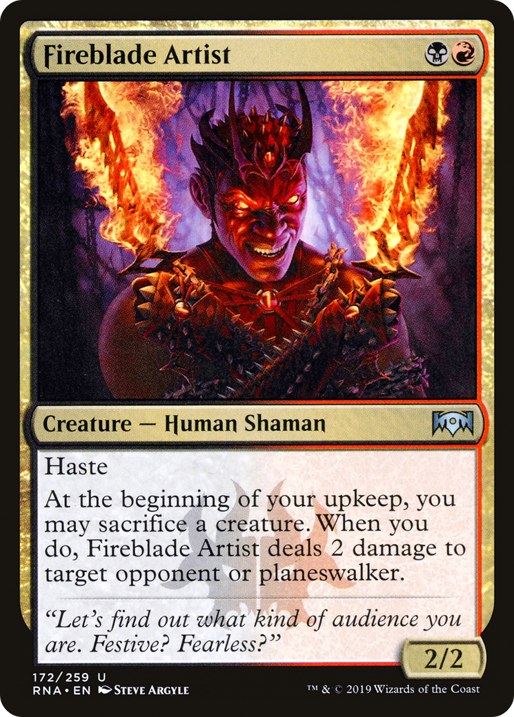 Fireblade Artist (RNA-172) - Ravnica Allegiance Foil - Premium MTG Single from Wizards of the Coast - Just $0.08! Shop now at Game Crave Tournament Store