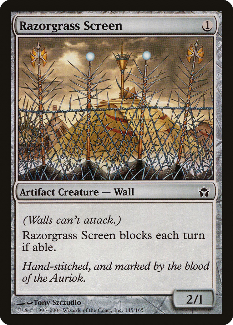 Razorgrass Screen (5DN-145) - Fifth Dawn - Premium MTG Single from Wizards of the Coast - Just $0.08! Shop now at Game Crave Tournament Store