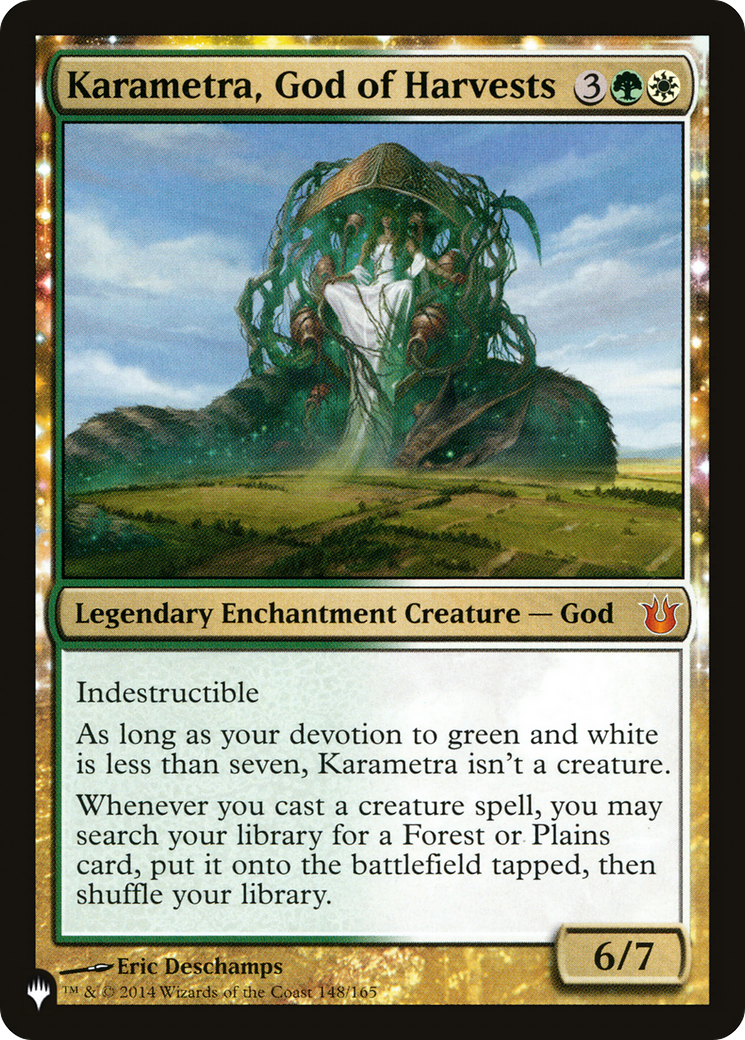 Karametra, God of Harvests (PLIST-557) - The List: (nyxtouched) - Premium MTG Single from Wizards of the Coast - Just $0.95! Shop now at Game Crave Tournament Store