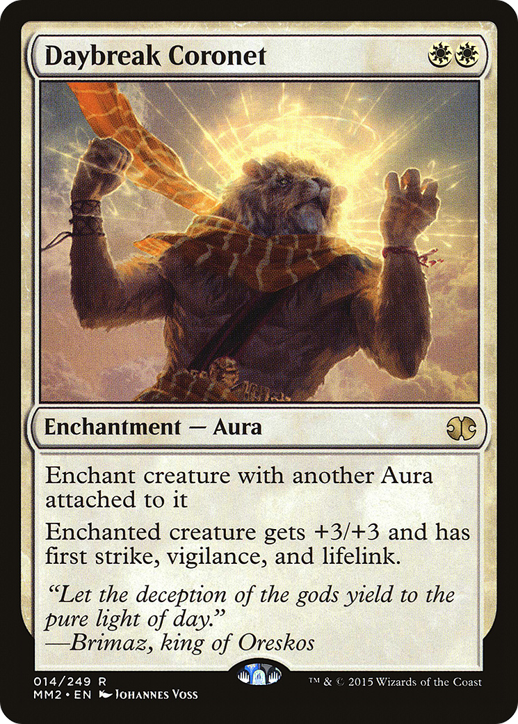 Daybreak Coronet (MM2-014) - Modern Masters 2015 - Premium MTG Single from Wizards of the Coast - Just $0.44! Shop now at Game Crave Tournament Store