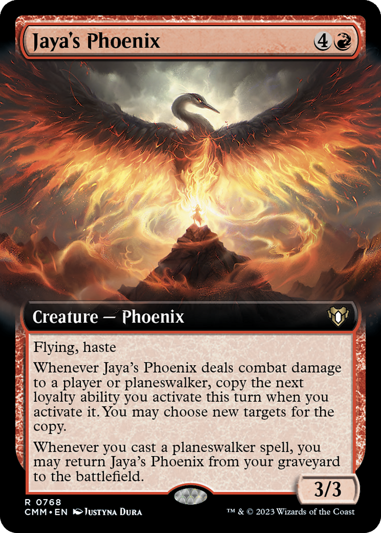Jaya's Phoenix (CMM-768) - Commander Masters: (Extended Art) - Premium MTG Single from Wizards of the Coast - Just $0.08! Shop now at Game Crave Tournament Store