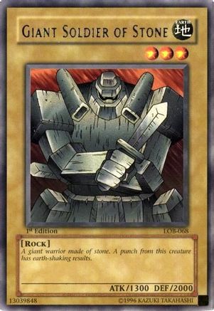 Giant Soldier of Stone (LOB-068) - The Legend of Blue Eyes White Dragon Unlimited - Premium Yugioh Single from Konami - Just $0.48! Shop now at Game Crave Tournament Store