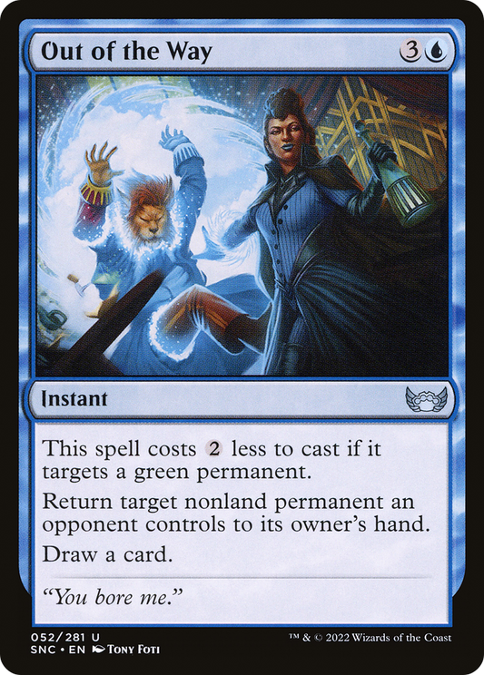 Out of the Way (SNC-052) - Streets of New Capenna Foil - Premium MTG Single from Wizards of the Coast - Just $0.08! Shop now at Game Crave Tournament Store