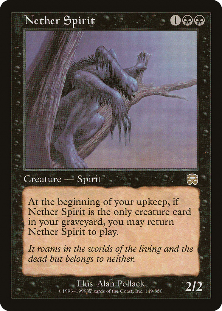 Nether Spirit (MMQ-149) - Mercadian Masques - Premium MTG Single from Wizards of the Coast - Just $0.43! Shop now at Game Crave Tournament Store
