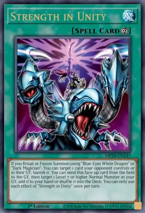Strength in Unity (MP20-EN247) - 2020 Tin of Lost Memories 1st Edition - Premium Yugioh Single from Konami - Just $0.38! Shop now at Game Crave Tournament Store