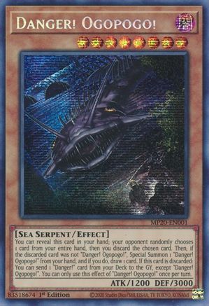 Danger! Ogopogo! (MP20-EN001) - 2020 Tin of Lost Memories 1st Edition - Premium Yugioh Single from Konami - Just $0.73! Shop now at Game Crave Tournament Store