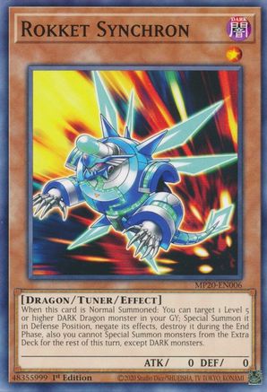 Rokket Synchron (MP20-EN006) - 2020 Tin of Lost Memories 1st Edition - Premium Yugioh Single from Konami - Just $0.08! Shop now at Game Crave Tournament Store