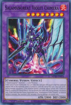 Salamangreat Violet Chimera (MP20-EN016) - 2020 Tin of Lost Memories 1st Edition - Premium Yugioh Single from Konami - Just $0.25! Shop now at Game Crave Tournament Store