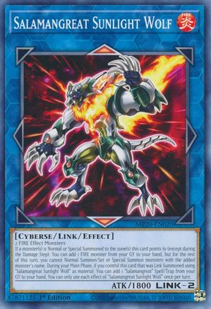 Salamangreat Sunlight Wolf (MP20-EN020) - 2020 Tin of Lost Memories 1st Edition - Premium Yugioh Single from Konami - Just $0.42! Shop now at Game Crave Tournament Store