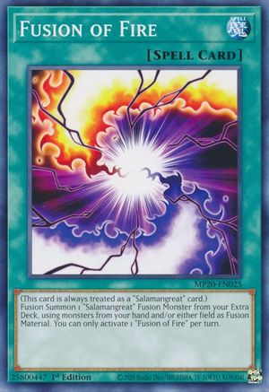 Fusion of Fire (MP20-EN025) - 2020 Tin of Lost Memories 1st Edition - Premium Yugioh Single from Konami - Just $0.25! Shop now at Game Crave Tournament Store
