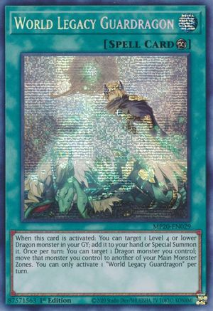World Legacy Guardragon (MP20-EN029) - 2020 Tin of Lost Memories 1st Edition - Premium Yugioh Single from Konami - Just $0.50! Shop now at Game Crave Tournament Store