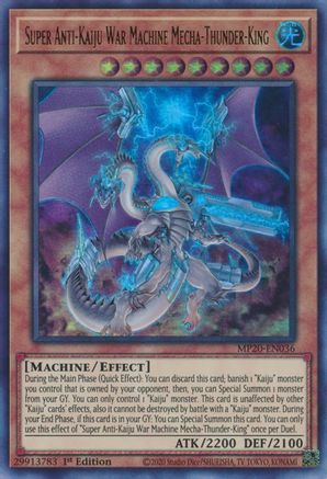 Super Anti-Kaiju War Machine Mecha-Thunder-King (MP20-EN036) - 2020 Tin of Lost Memories 1st Edition - Premium Yugioh Single from Konami - Just $0.25! Shop now at Game Crave Tournament Store