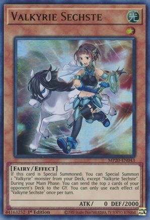 Valkyrie Sechste (MP20-EN043) - 2020 Tin of Lost Memories 1st Edition - Premium Yugioh Single from Konami - Just $0.25! Shop now at Game Crave Tournament Store
