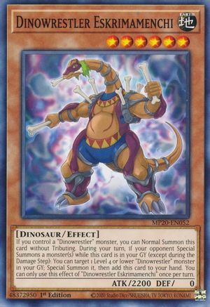 Dinowrestler Eskrimamenchi (MP20-EN052) - 2020 Tin of Lost Memories 1st Edition - Premium Yugioh Single from Konami - Just $0.25! Shop now at Game Crave Tournament Store