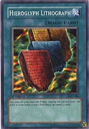 Hieroglyph Lithograph (PGD-086) - Pharaonic Guardian Unlimited - Premium Yugioh Single from Konami - Just $0.25! Shop now at Game Crave Tournament Store
