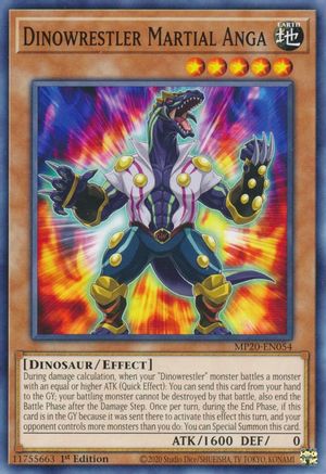 Dinowrestler Martial Anga (MP20-EN054) - 2020 Tin of Lost Memories 1st Edition - Premium Yugioh Single from Konami - Just $0.25! Shop now at Game Crave Tournament Store
