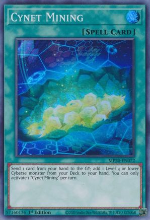 Cynet Mining (MP20-EN072) - 2020 Tin of Lost Memories 1st Edition - Premium Yugioh Single from Konami - Just $0.57! Shop now at Game Crave Tournament Store