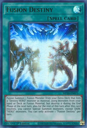 Fusion Destiny (MP20-EN075) - 2020 Tin of Lost Memories 1st Edition - Premium Yugioh Single from Konami - Just $0.90! Shop now at Game Crave Tournament Store