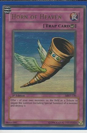Horn of Heaven (MRD-130) - Metal Raiders Unlimited - Premium Yugioh Single from Konami - Just $1.63! Shop now at Game Crave Tournament Store