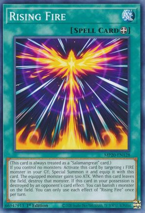 Rising Fire (MP20-EN128) - 2020 Tin of Lost Memories 1st Edition - Premium Yugioh Single from Konami - Just $0.08! Shop now at Game Crave Tournament Store