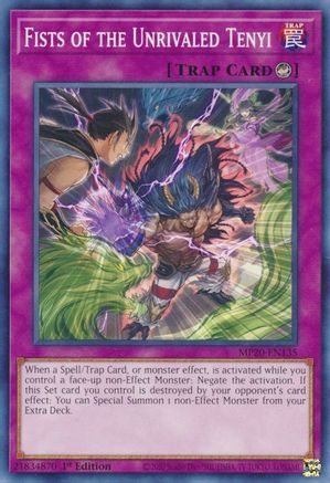 Fists of the Unrivaled Tenyi (MP20-EN135) - 2020 Tin of Lost Memories 1st Edition - Premium Yugioh Single from Konami - Just $0.25! Shop now at Game Crave Tournament Store