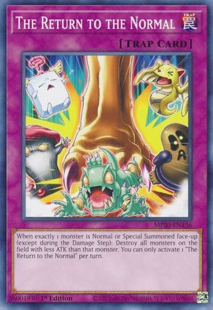 The Return to the Normal (MP20-EN136) - 2020 Tin of Lost Memories 1st Edition - Premium Yugioh Single from Konami - Just $0.25! Shop now at Game Crave Tournament Store