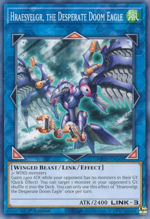 Hraesvelgr, the Desperate Doom Eagle (MP20-EN141) - 2020 Tin of Lost Memories 1st Edition - Premium Yugioh Single from Konami - Just $0.08! Shop now at Game Crave Tournament Store