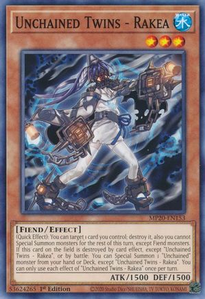 Unchained Twins - Rakea (MP20-EN153) - 2020 Tin of Lost Memories 1st Edition - Premium Yugioh Single from Konami - Just $0.44! Shop now at Game Crave Tournament Store