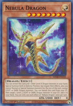 Nebula Dragon (MP20-EN159) - 2020 Tin of Lost Memories 1st Edition - Premium Yugioh Single from Konami - Just $0.32! Shop now at Game Crave Tournament Store